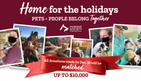 Your kindness gives them a second chance... Your gift will be DOUBLED - up to $10,000